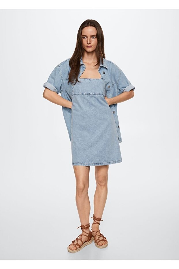 Lyocell Denim Elbise - 2