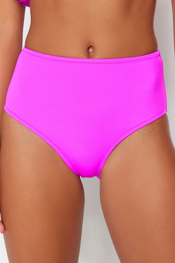 Pembe Yüksek Bel Regular Mix&Match Bikini Altı TBESS21BA0057 - 4