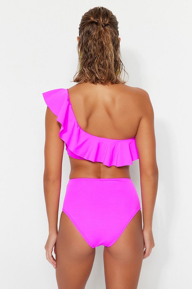 Pembe Yüksek Bel Regular Mix&Match Bikini Altı TBESS21BA0057 - 6