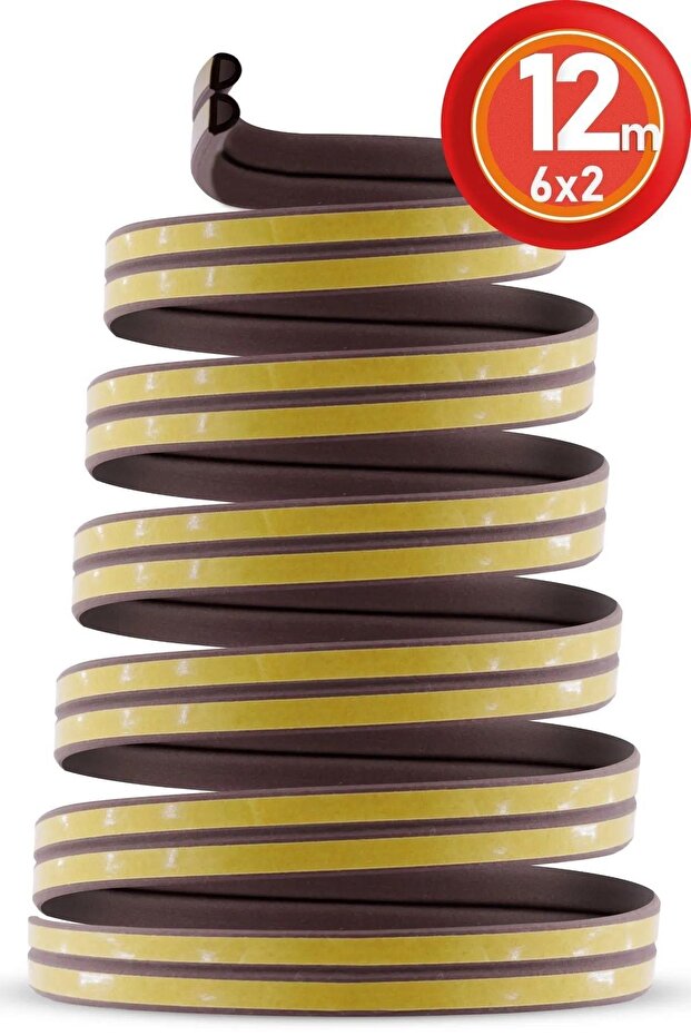 Door Window Tape 6x2=12 Mt Water Cold Proof Insulation Tape Insulation Wick (brown)