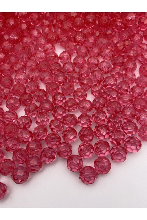 12mm Fuchsia / Dark Pink Color Honeycomb Model Acrylic Beads, Bag Making Beads (100Gr, ~120 Pieces)