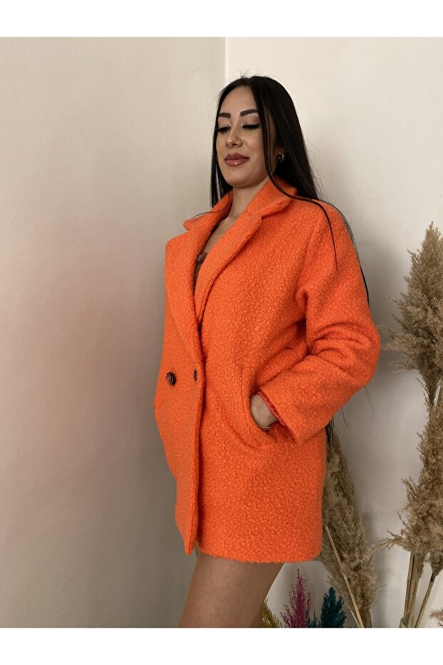 Kadın Buklet Turuncu Kaban - 3