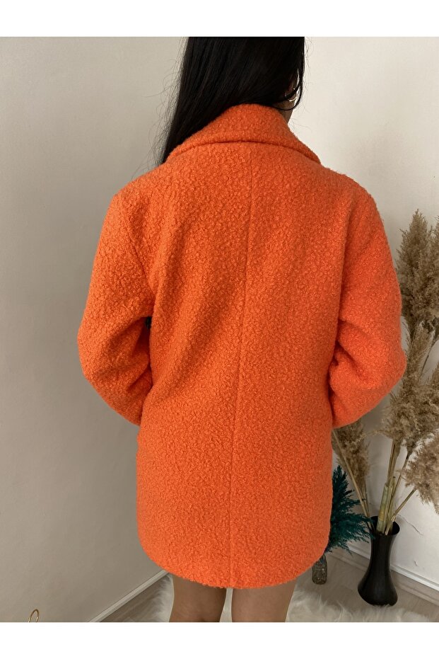 Kadın Buklet Turuncu Kaban - 5