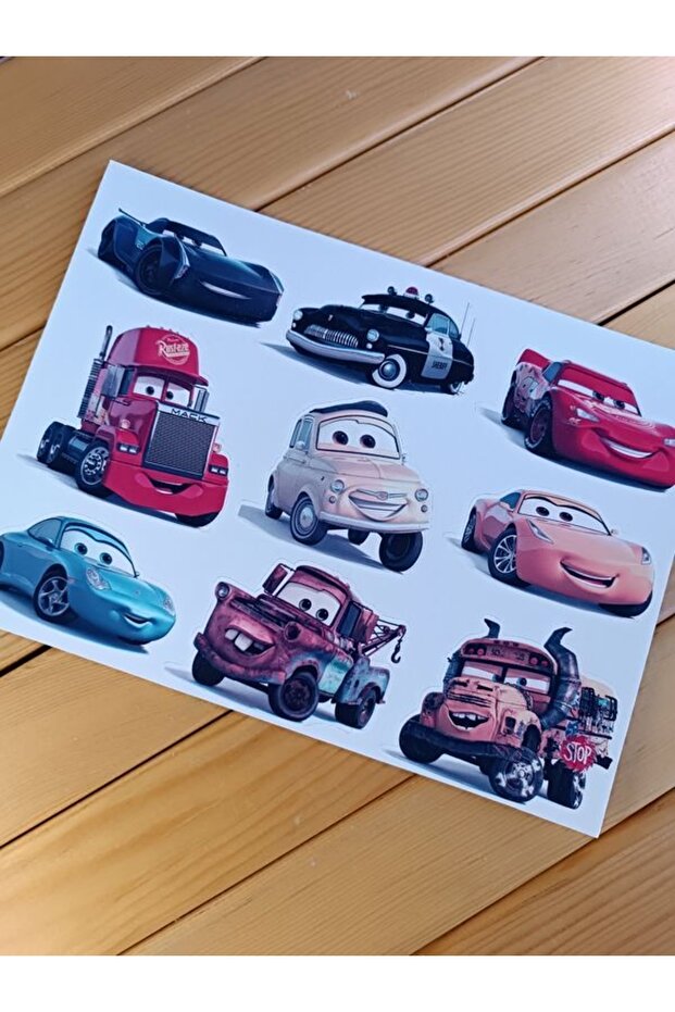 Şimşek Mcqueen Arabalar Etiket Sticker - 1