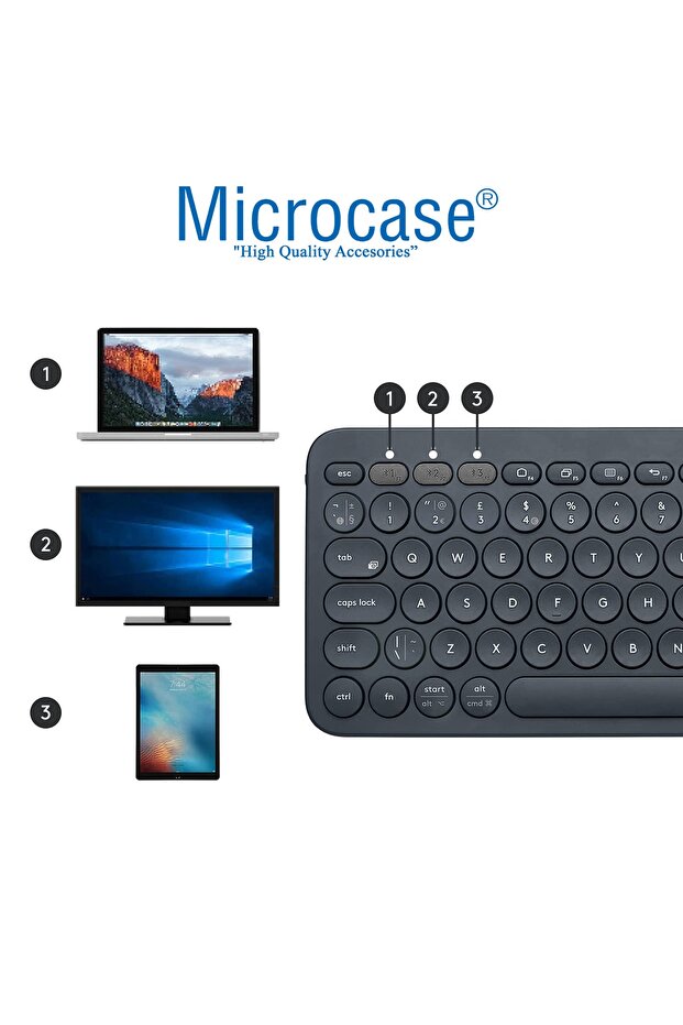 Microsoft Surface Pro 4 Tablet Uyumlu Bluetooth Klavye + Tablet Standı - Al8105 - 6