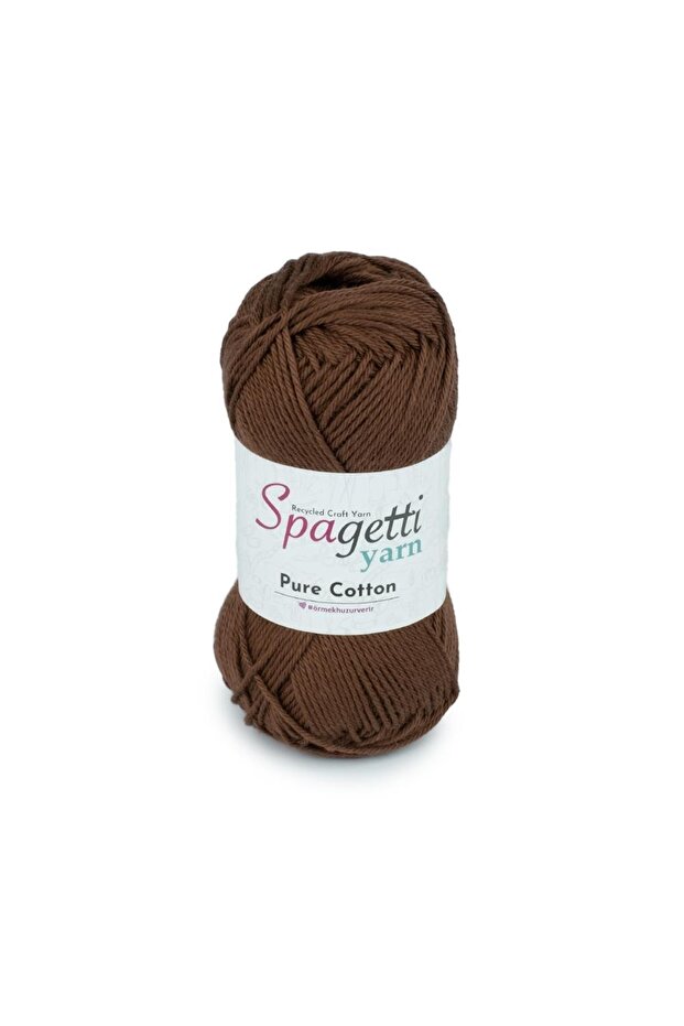 Pure Cotton Chocolate Brown Hand Knitting Yarn