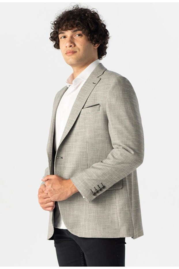 Regular Kalıp Armürlü Ceket - 2