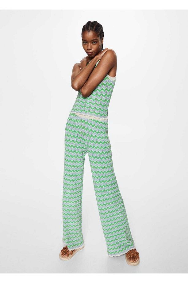 Flared Triko Pantolon - 2