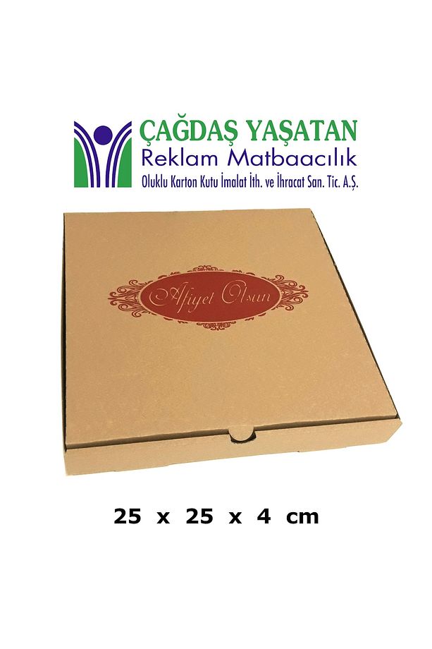 25 X 25 Pizza Kutusu 100 Adet - 032 - 1