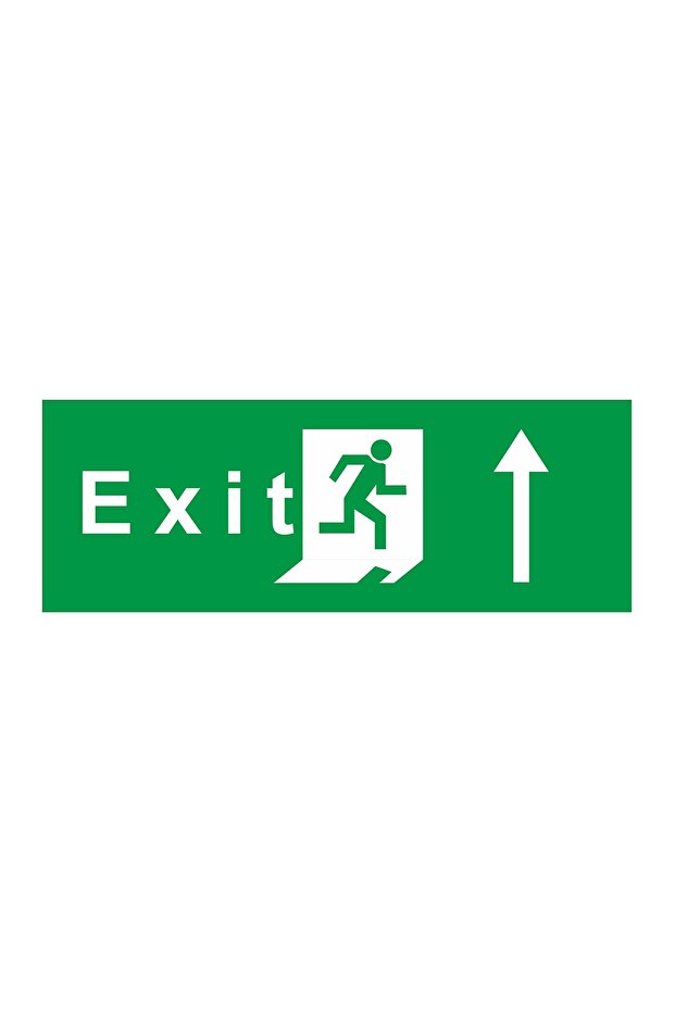 Work Safety Sign Sticker - Exit up Arrow