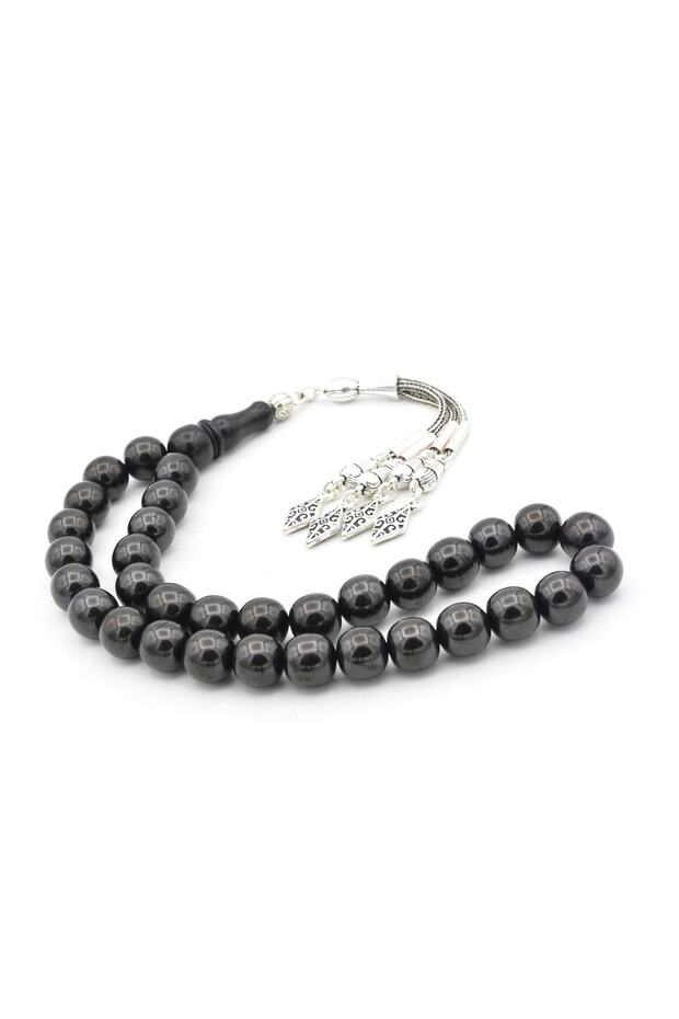 Genuine Globe Cut Natural Oltu Stone Rosary 1st Quality 003 Large Size - 3