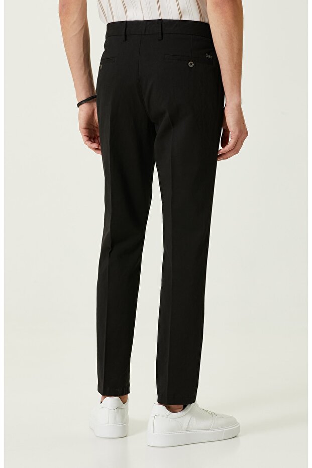 Siyah Düz Paça Pantolon - 3