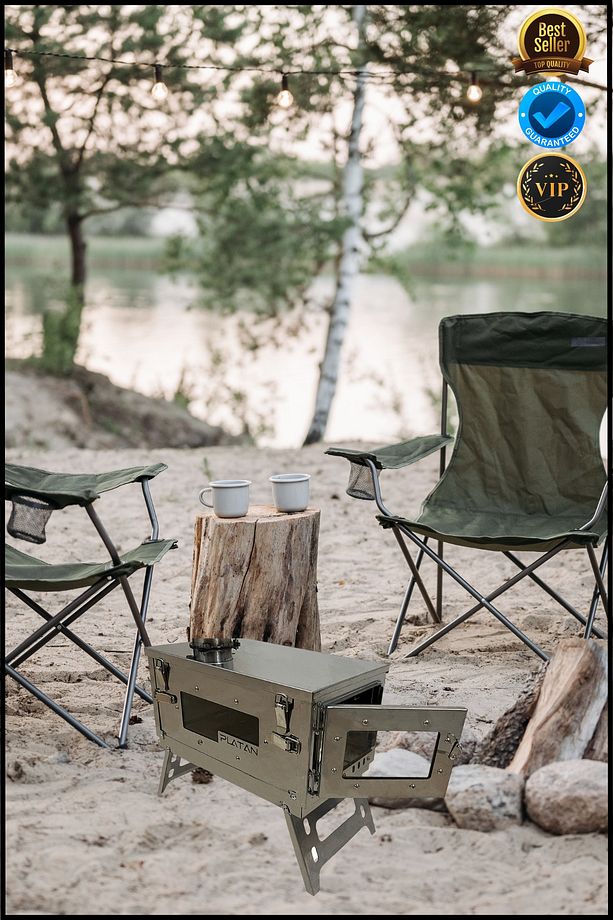 Kamp Sobası Karavan Sobası Çadır Sobası Piknik Sobası 38*20*32 Cm 5,8 Kg Ağırlık - 2
