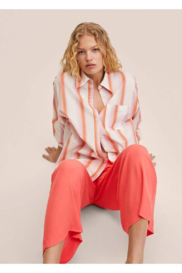 Dökümlü Culotte Pantolon - 6