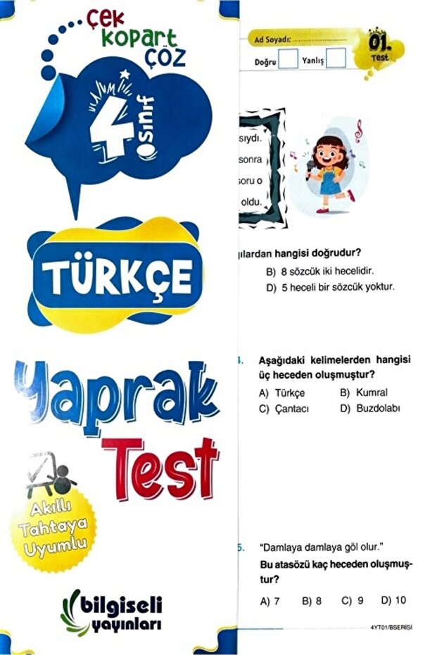 4.sınıf Bilgiseli Türkçe-matematik-fen Bilimleri Yaprak Test - 4