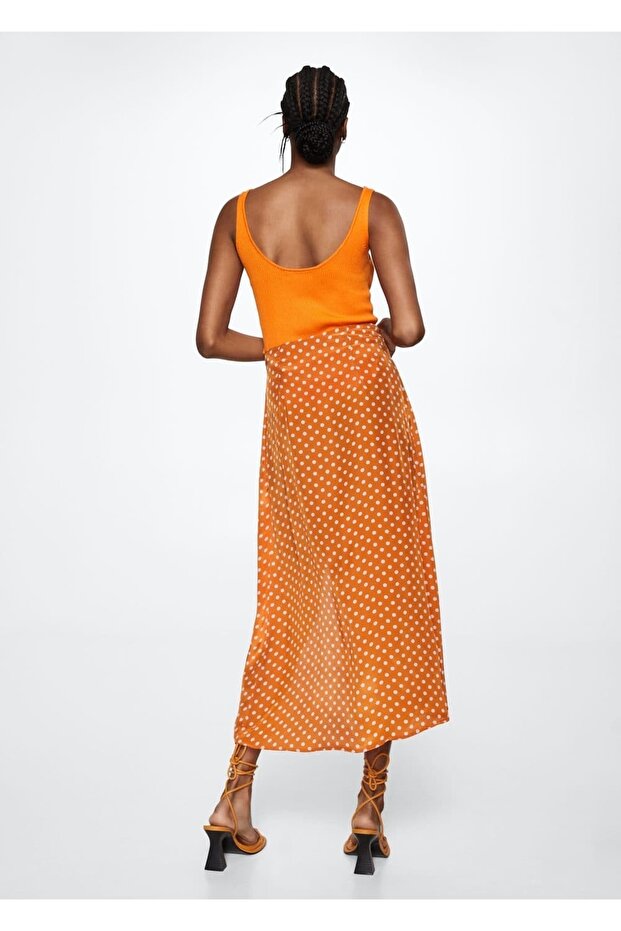 Puantiyeli Midi Etek - 4