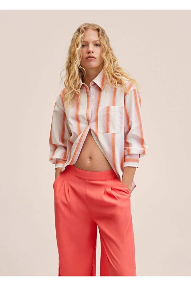 Dökümlü Culotte Pantolon - 7