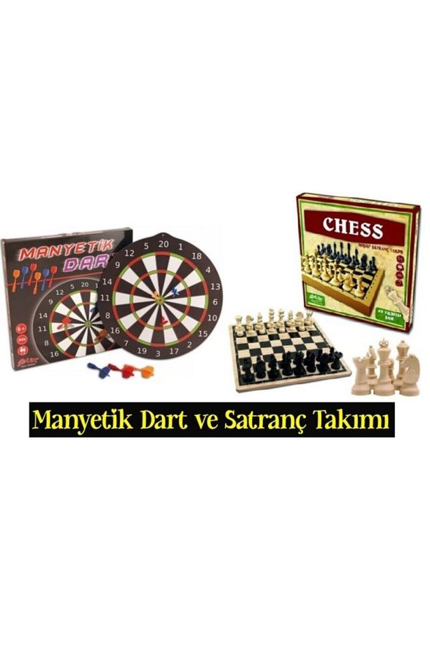 Satranç Takımı Ve Manyetik Dart Aile Oyun Seti Eğitici Oyuncak Kutu Oyunları - 1
