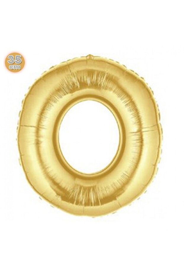 Number Balloon Foil Small Size 16 Inch 35 Cm Gold 0