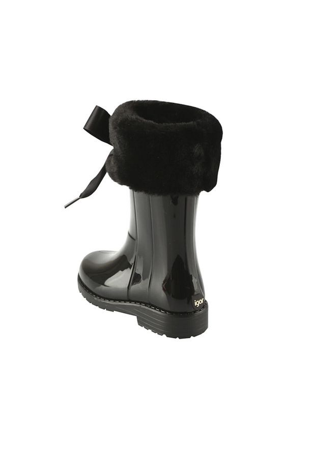 W10239 Campera Charol Soft Çocuk Siyah Yağmur Çizmesi - 3