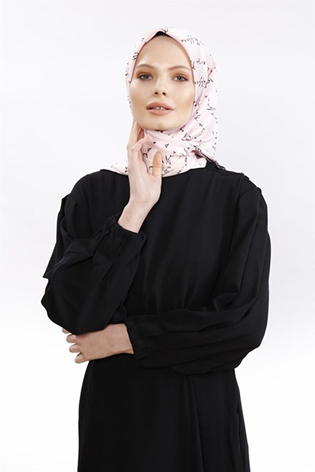 Logo Pattern Scarf Powder - 2