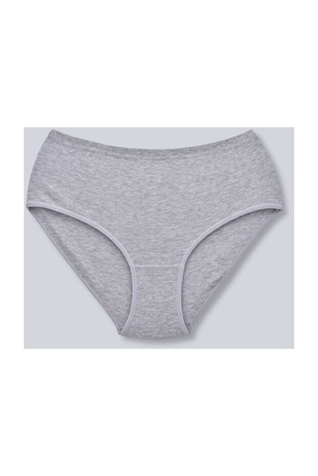 Women's Gray 6-Pack Cotton Ribbed Bato Panties