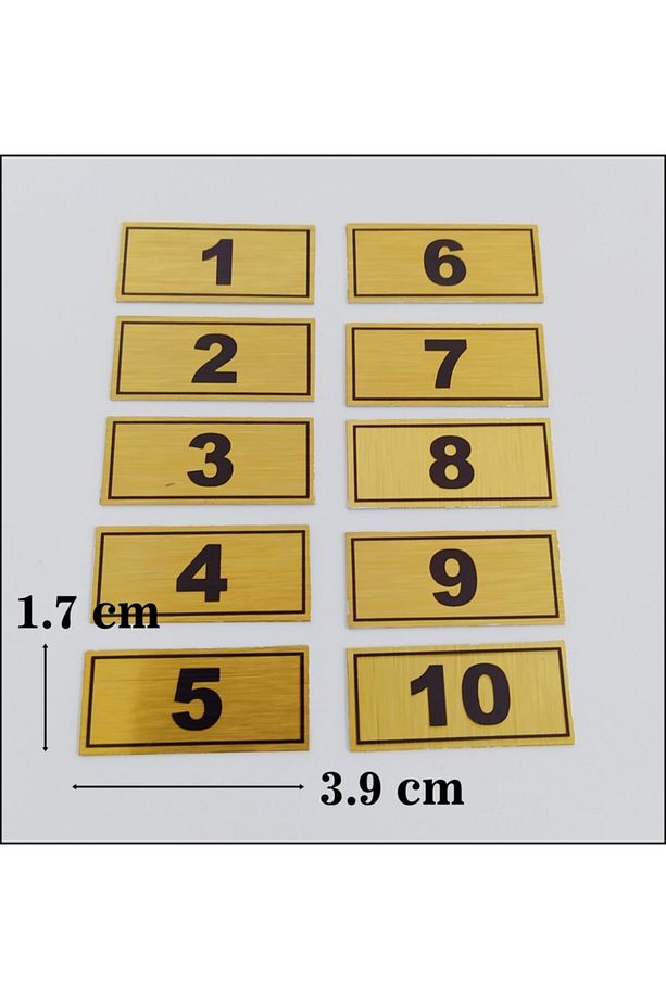 Posta Kutusu Numarası 3,9 Cm X 1,7 Cm 1-10 Adet Yapışkanlı Numara - 2