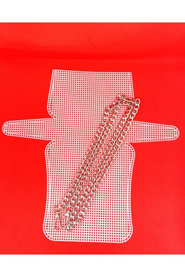 Plastic Bag Canvas 16*34 cm Metal Bag Chain