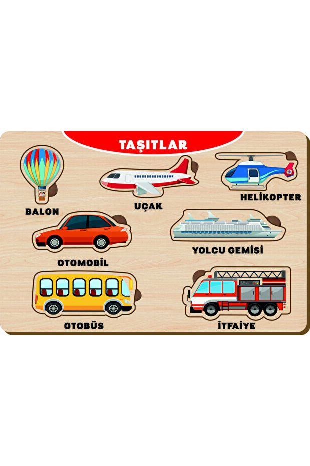 4 Adet Ahşap Bul Tak Eğitici Yapboz Puzzle Seti 10 - 5