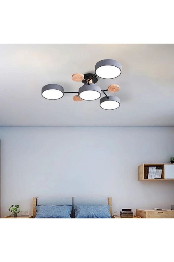 Modern Ahşap Led Avize - 1