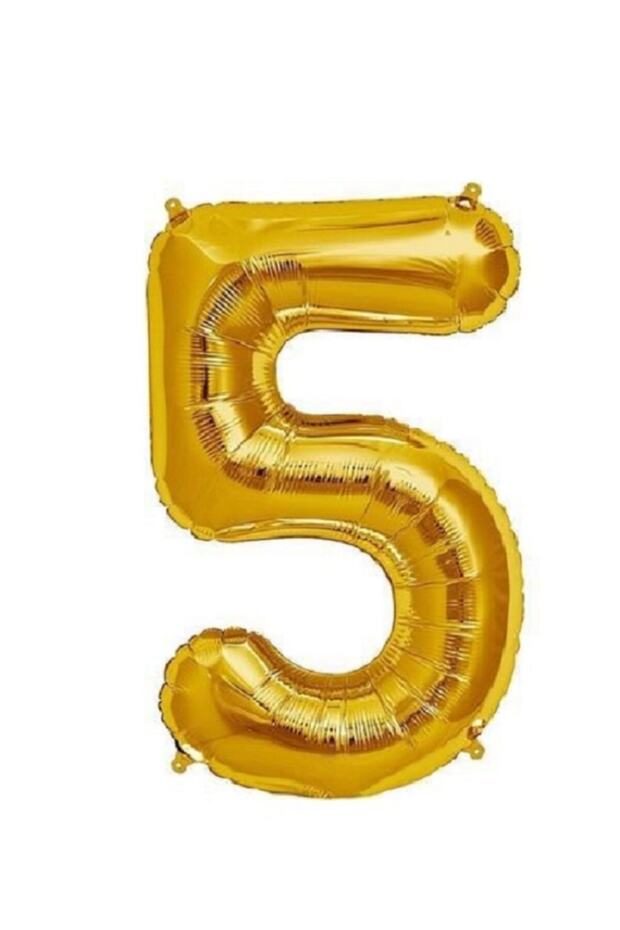 رقائق الفويل بالون متوسط الحجم 75 سم ذهبي 5