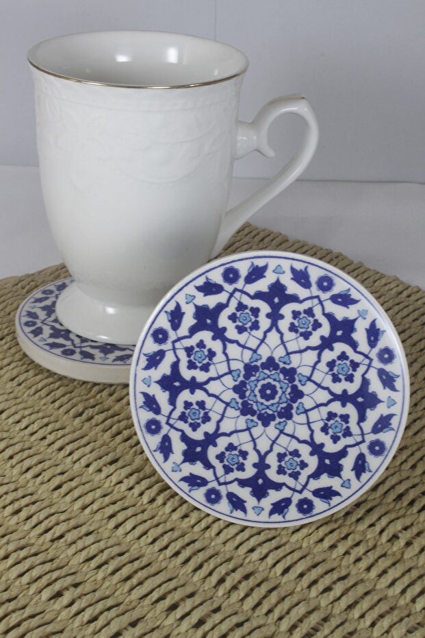 Ceramic Tile Patterned Coasters 9cm - 2