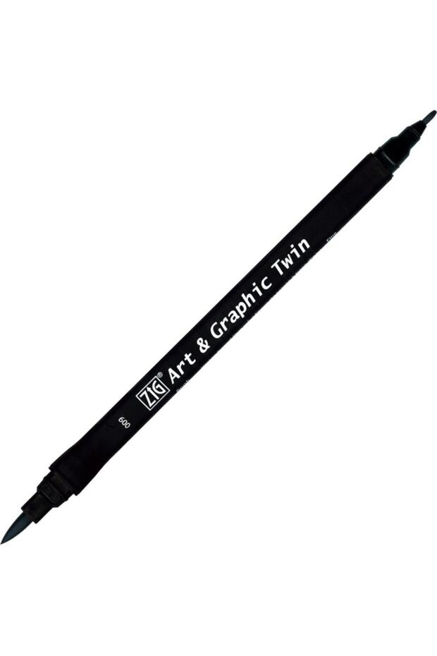 Art & Graphic Twin Tut-80 Fırça Uçlu Marker Black 009 - 1