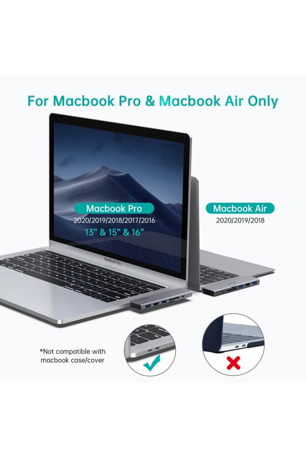 7 In 1 Type C Çevirici Macbook Çoklayacı Adaptör M23 - 7