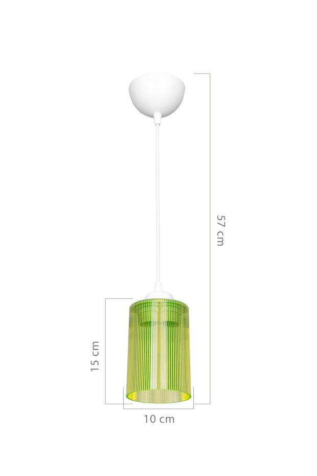 Limoni Yeşil  Optik Promo Sarkıt -  Çift Ampul Görünümlü - 4