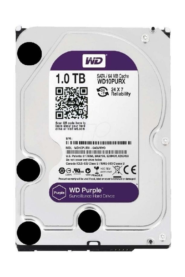 PURPLE 1TB 64MB SATA3  7/24 (WD10PURX) - 1