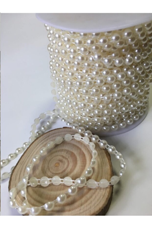6mm Ribbon Single Row Half Pearl 3m