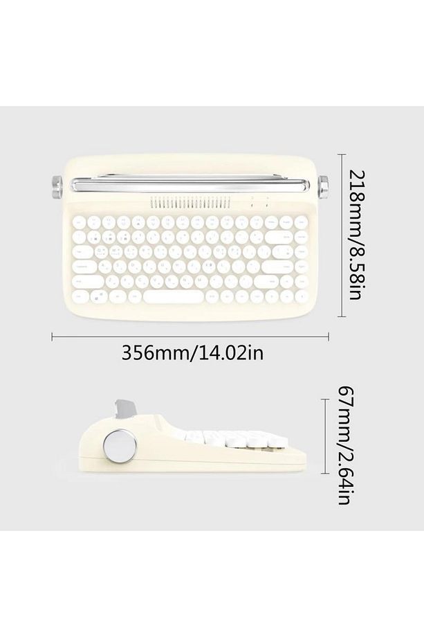 Ios/android Uyumlu Bt5.0 Kablosuz Klavye Daktilo Bluetooth - 3
