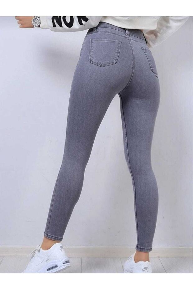 Ngbutika Super Skinny Colorfast Lycra Gray Jeans Trousers