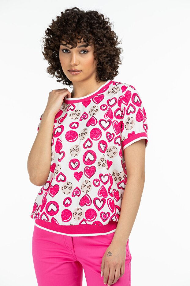 Sıfır Yaka Ribanalı Bluz - 3