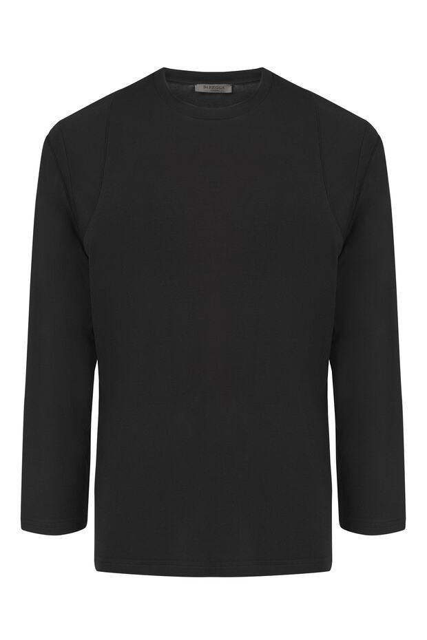 Uzun Kollu Modal Basic Tshirt - 1