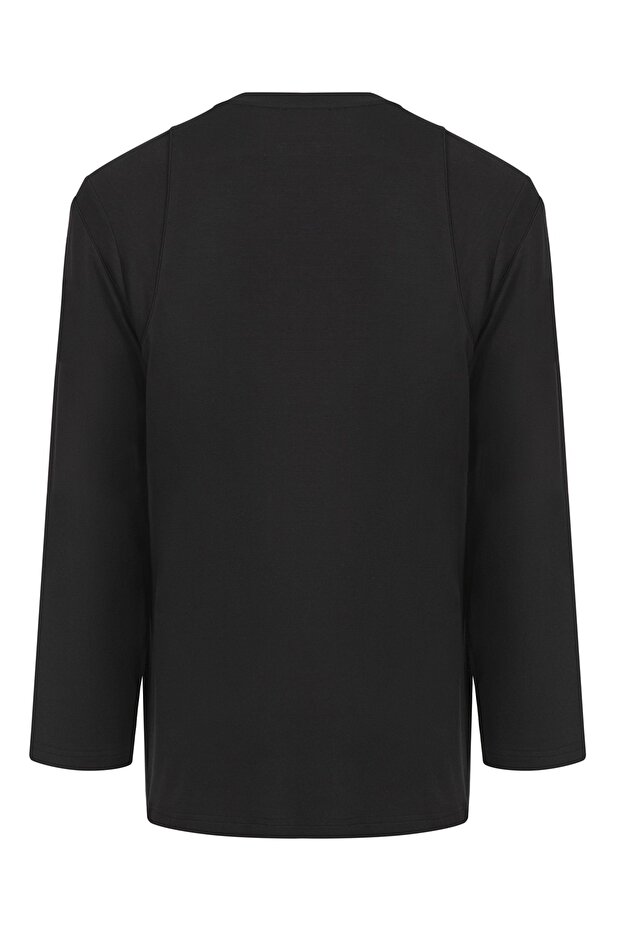 Uzun Kollu Modal Basic Tshirt - 2