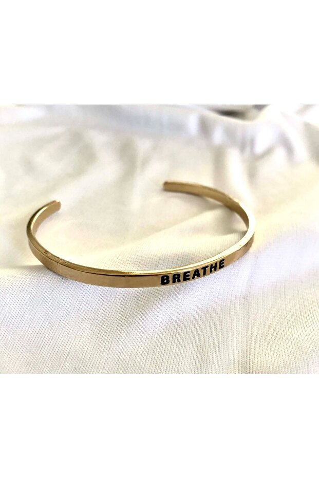 Breathe Gold Steel Bracelet