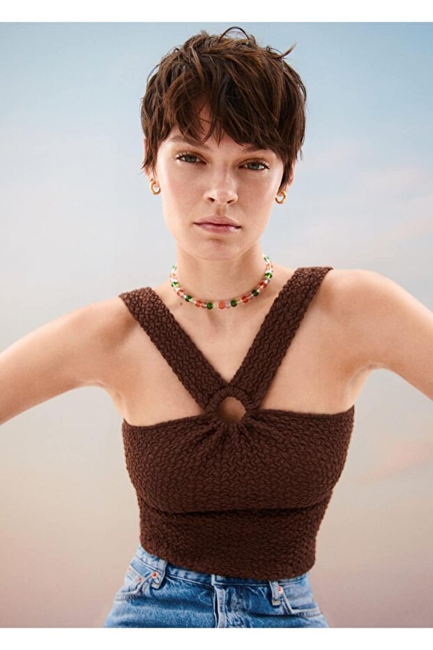 Dokulu Cropped Bluz - 8