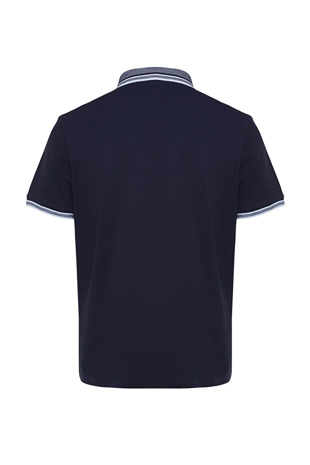 Lacivert Slim/Dar Kesim %100 Polo Yaka T-shirt TMNSS22PO00014 - 10