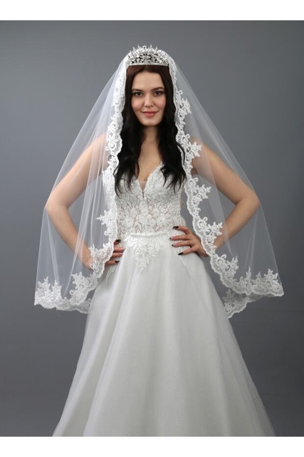 Wedding Dress Veil French Lace 1st Quality Silk Tulle Wedding And Wedding Veil Length 90 Cm Width 300 Cm