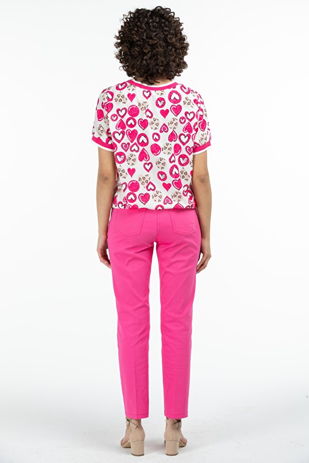 Sıfır Yaka Ribanalı Bluz - 4