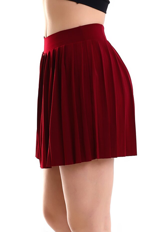 Women's Skirt with Shorts Burgundy
