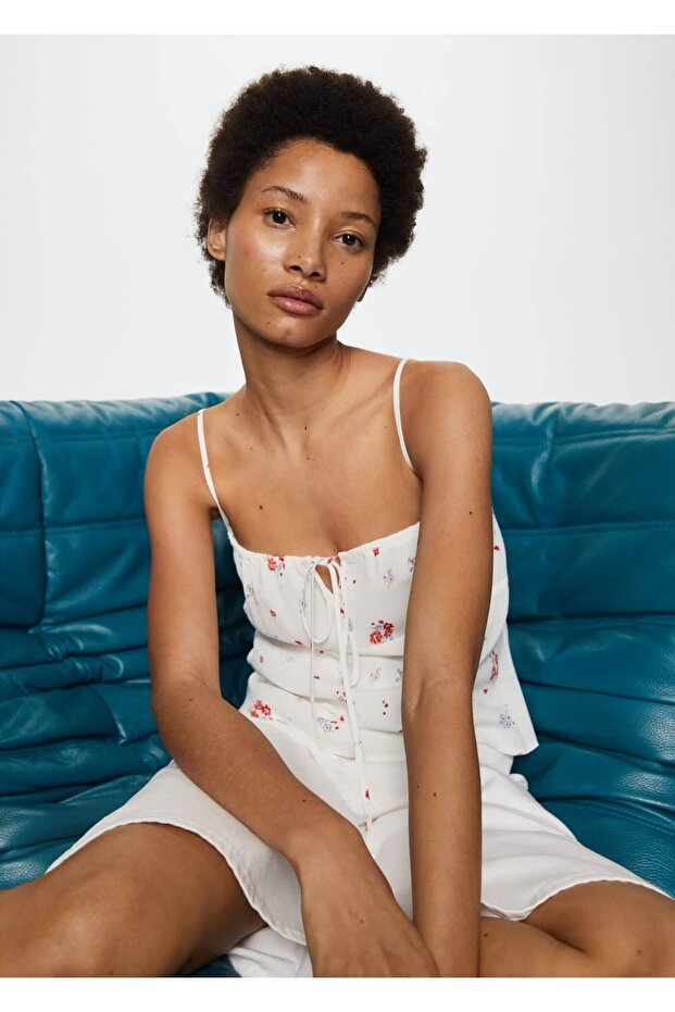 Çiçek Desenli Bluz - 5