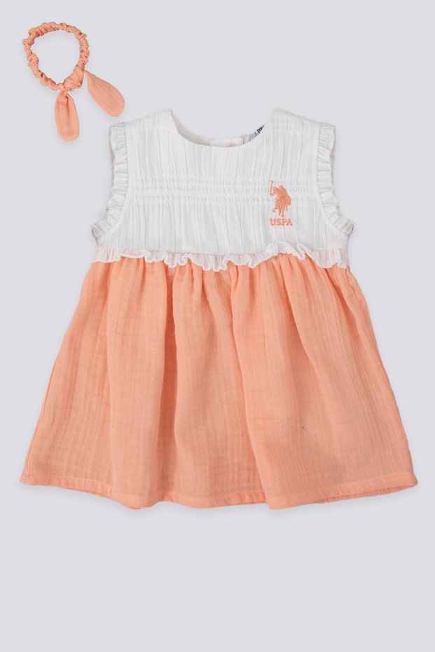 Base. Polo Assn Care Vitality Salmon Baby Bandana Dress Suit